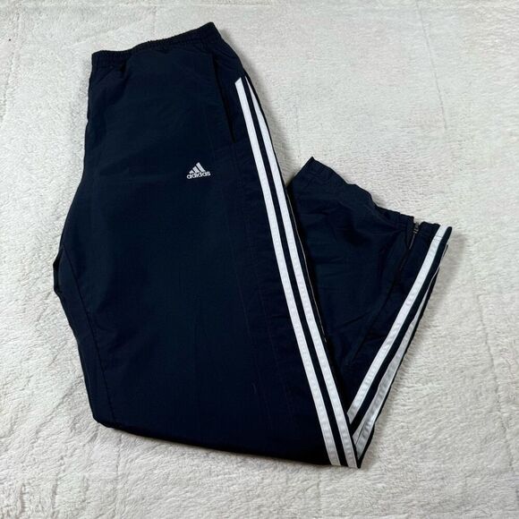 Adidas Navy Windbreaker Men’s Climalite Athletic Sweatpants - Picture 1 of 7